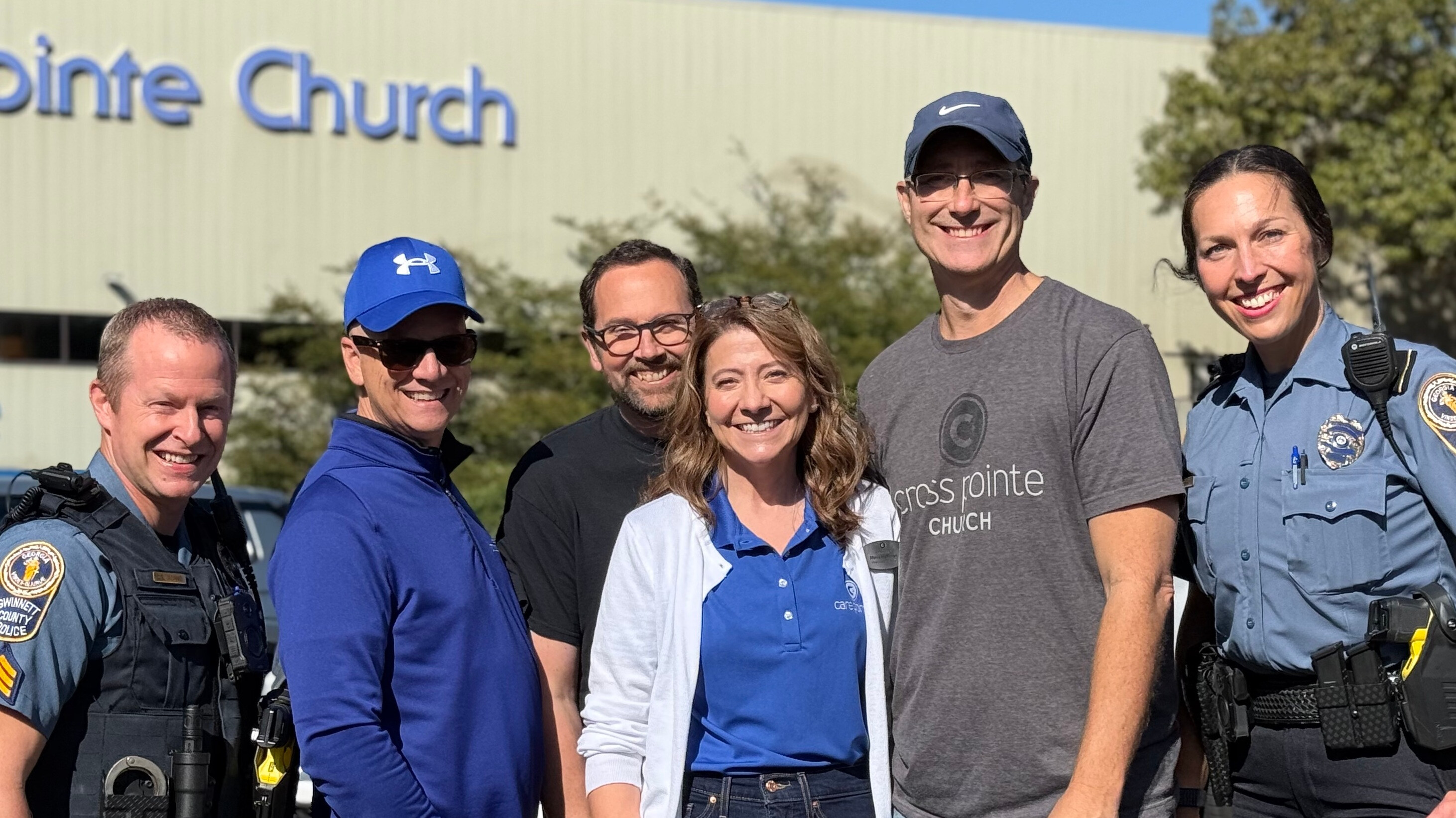 Volunteers serving at food pantry