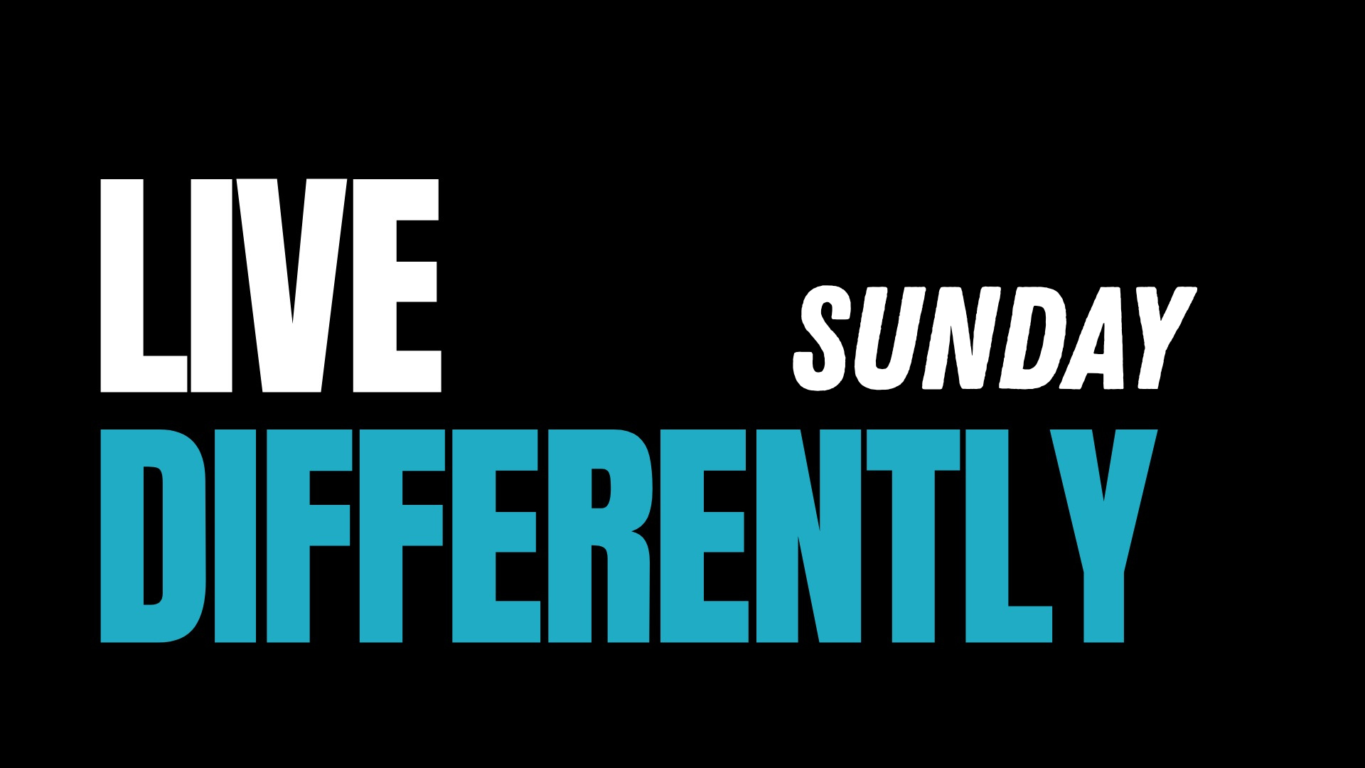 SUNDAY: SCG Discipleship - Live Differently