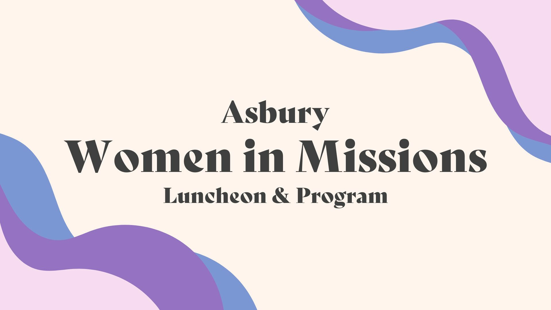 AWM Program & Luncheon