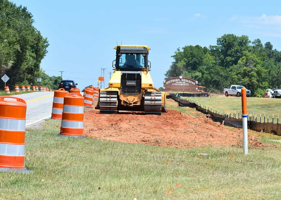 Campus entrance improvements underway 