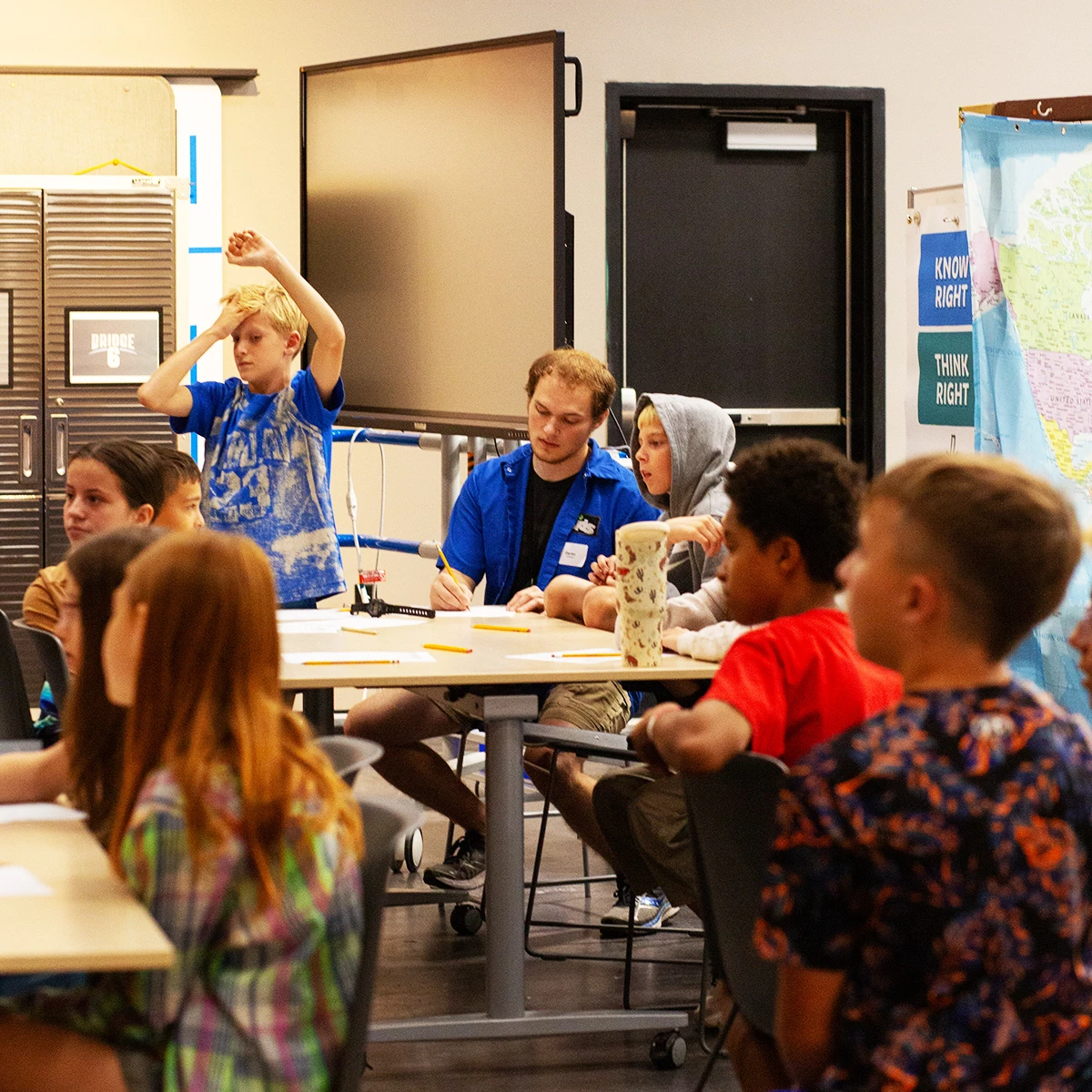 Sixth graders participating in Bridge 6