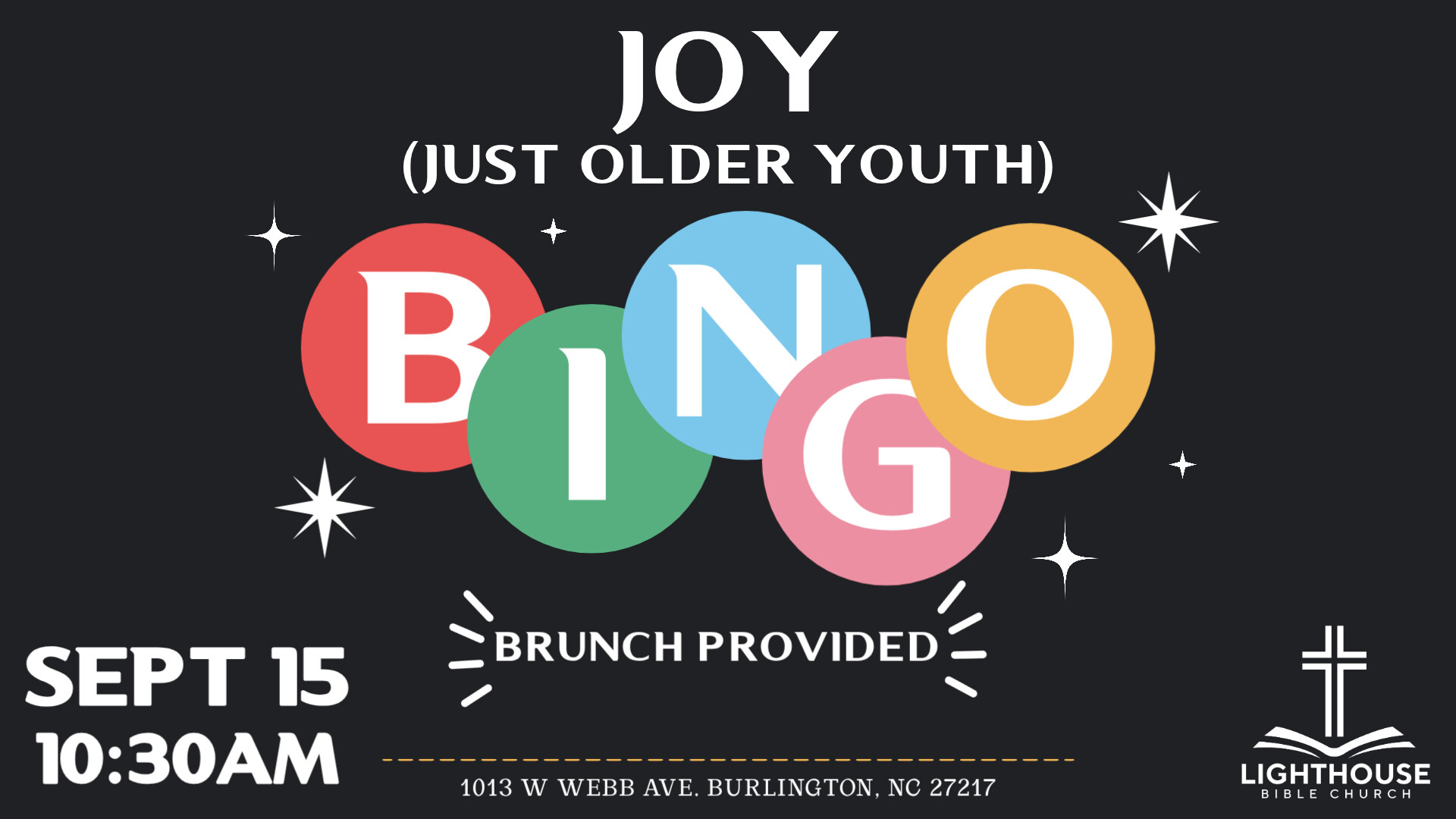 JOY Group (Just Older Youth) - BINGO