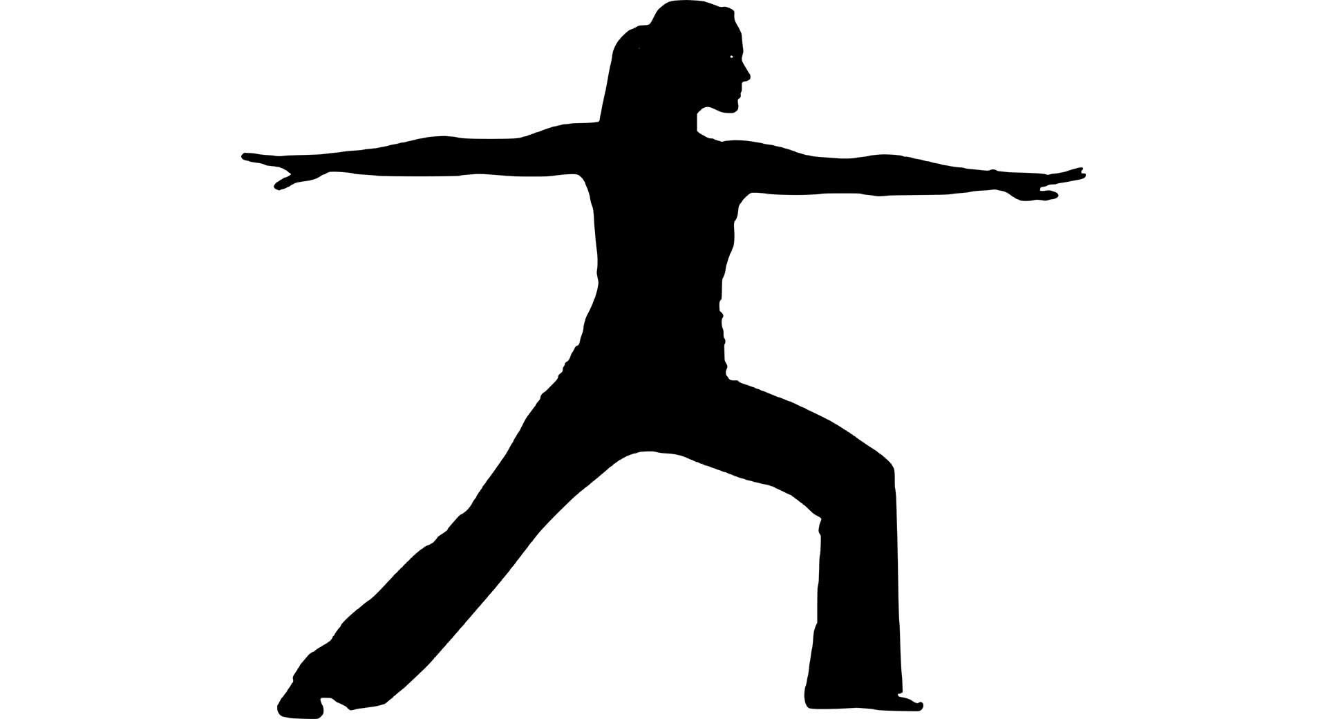 Person in yoga pose