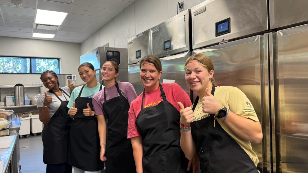 In the kitchen at CROSS