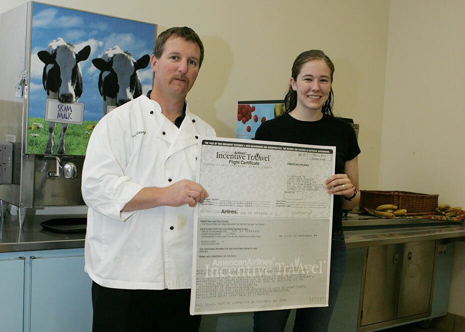 Dining Services announces 2005 round-trip ticket winner