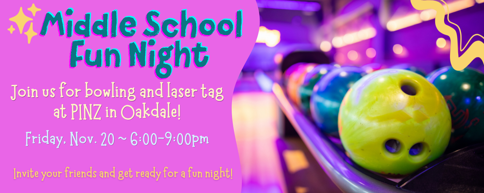 Middle School Fun Night at PINZ