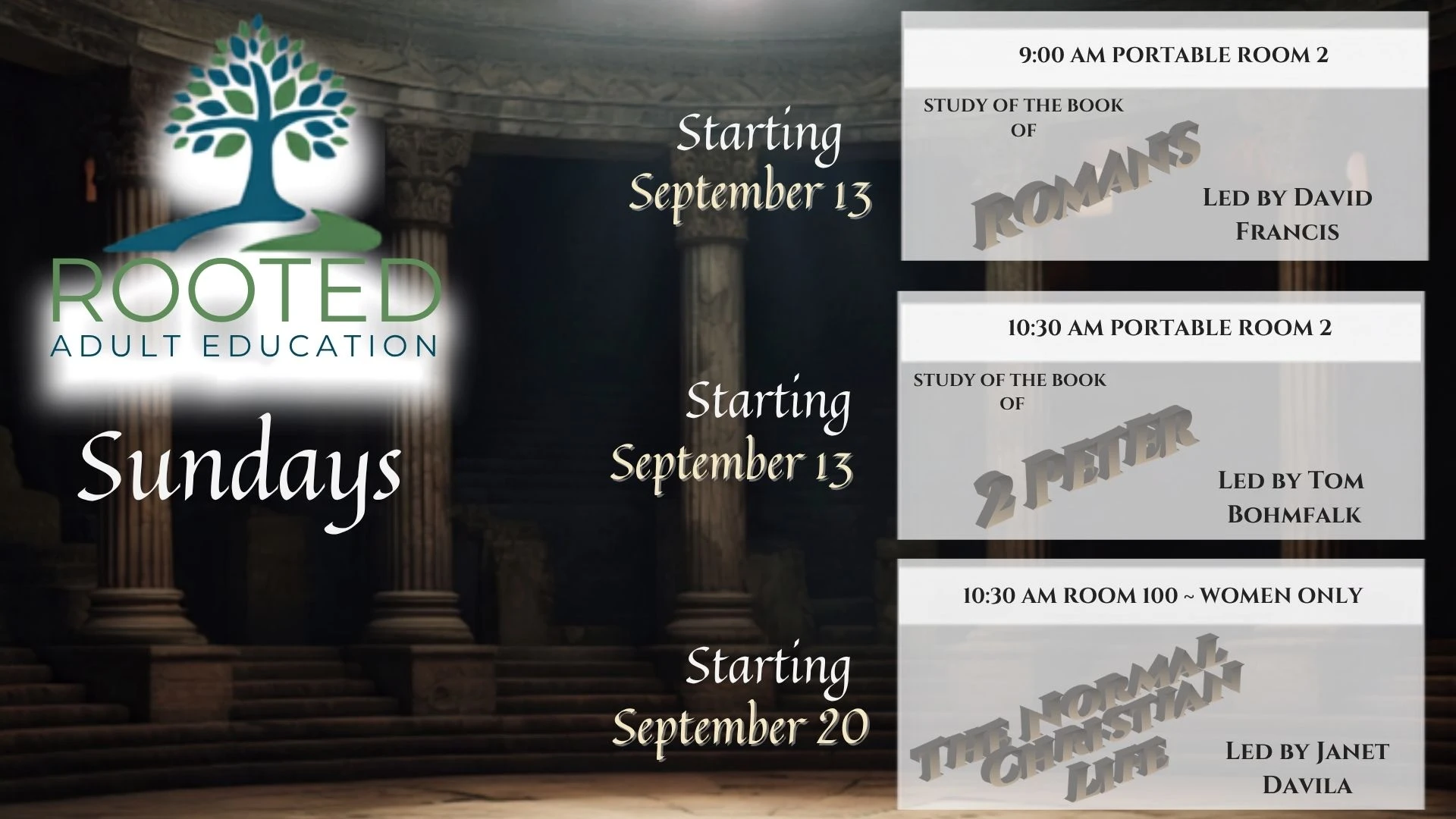 Rooted Adult Education - No registration required