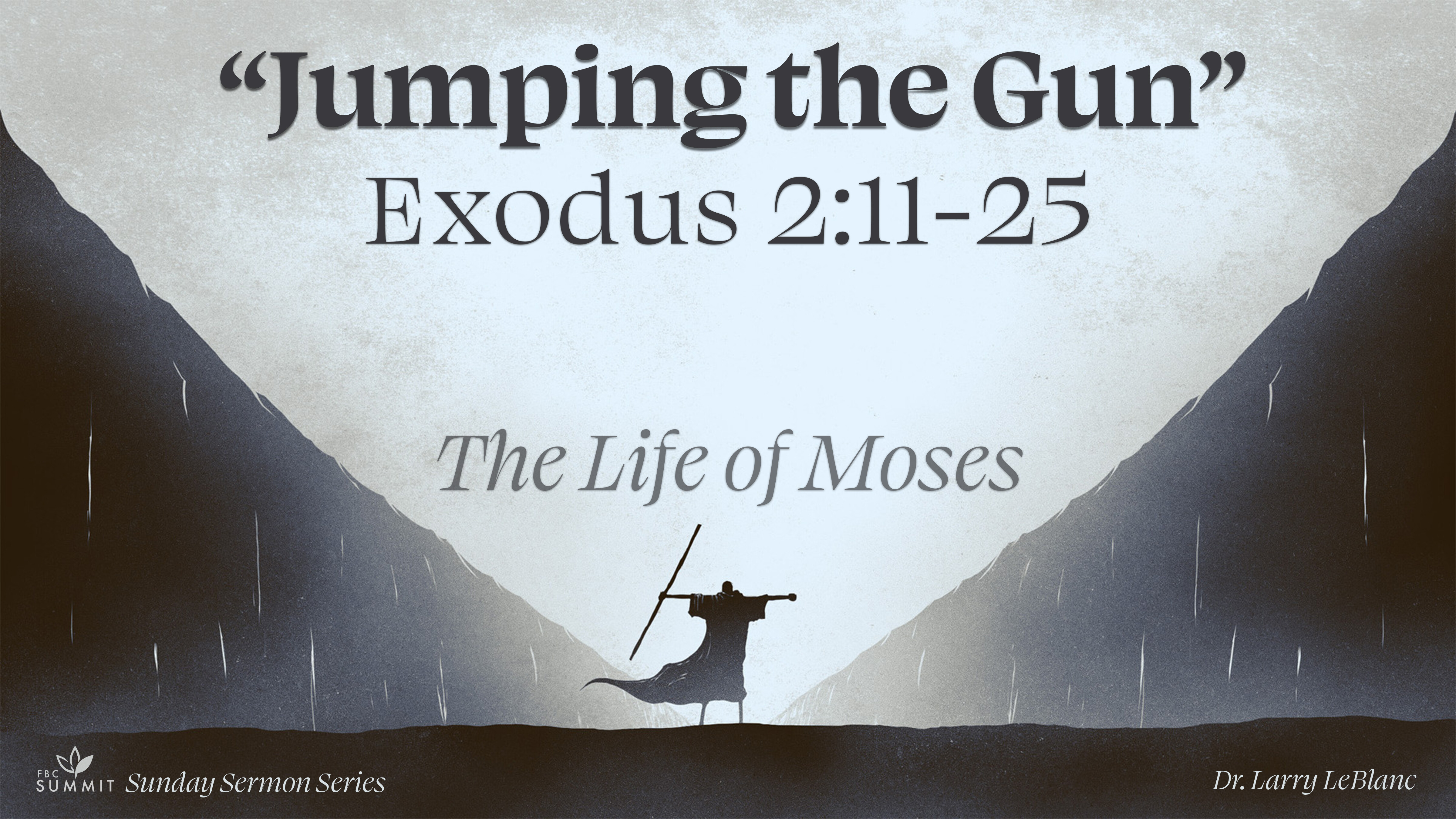 "Jumping the Gun" Exodus 2:11-25 // Dr. Larry Leblanc