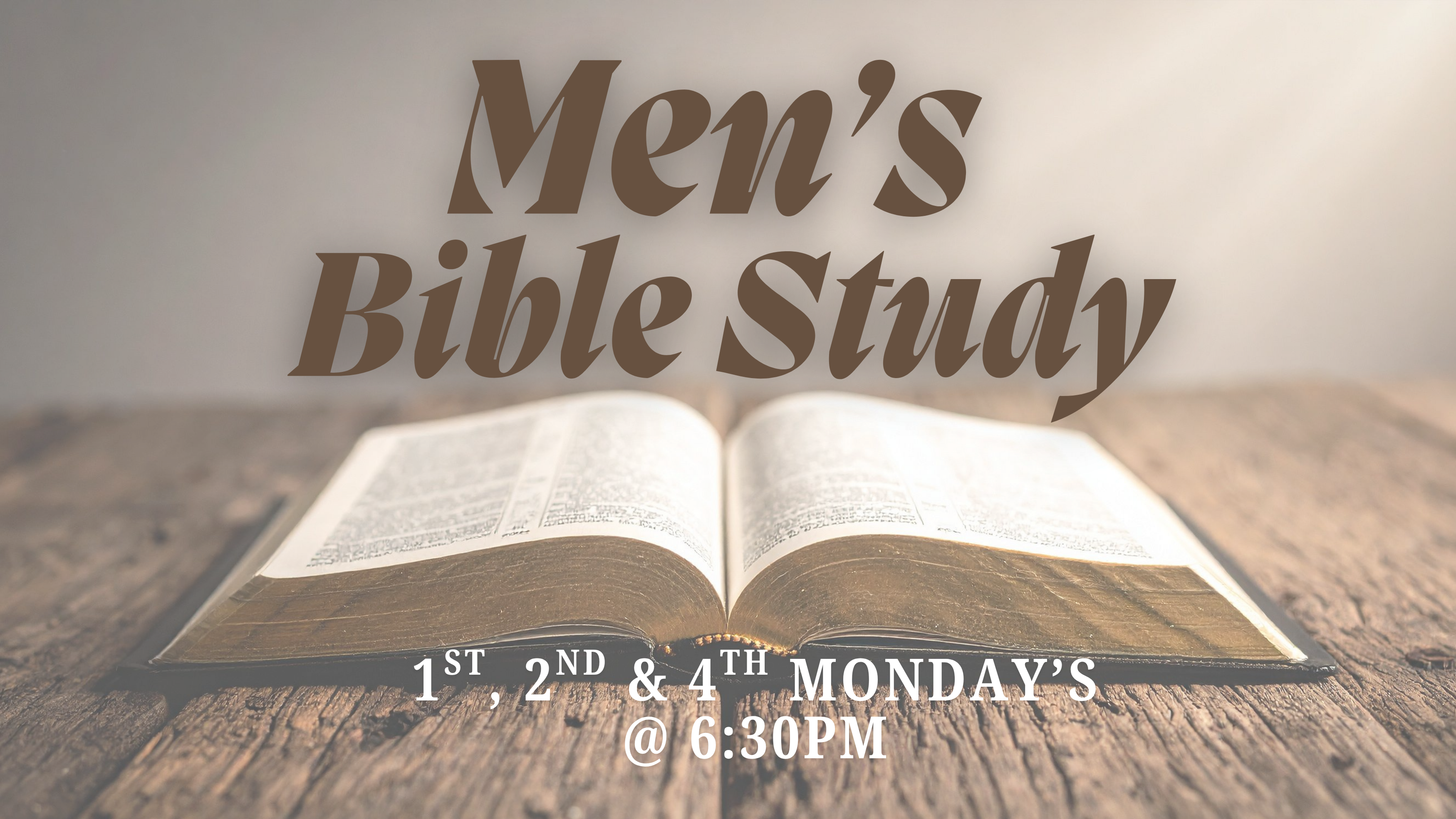 Men's Monday Bible Study