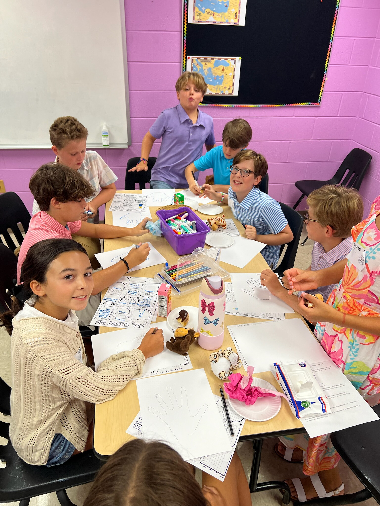 SWIFT students doing an activity together