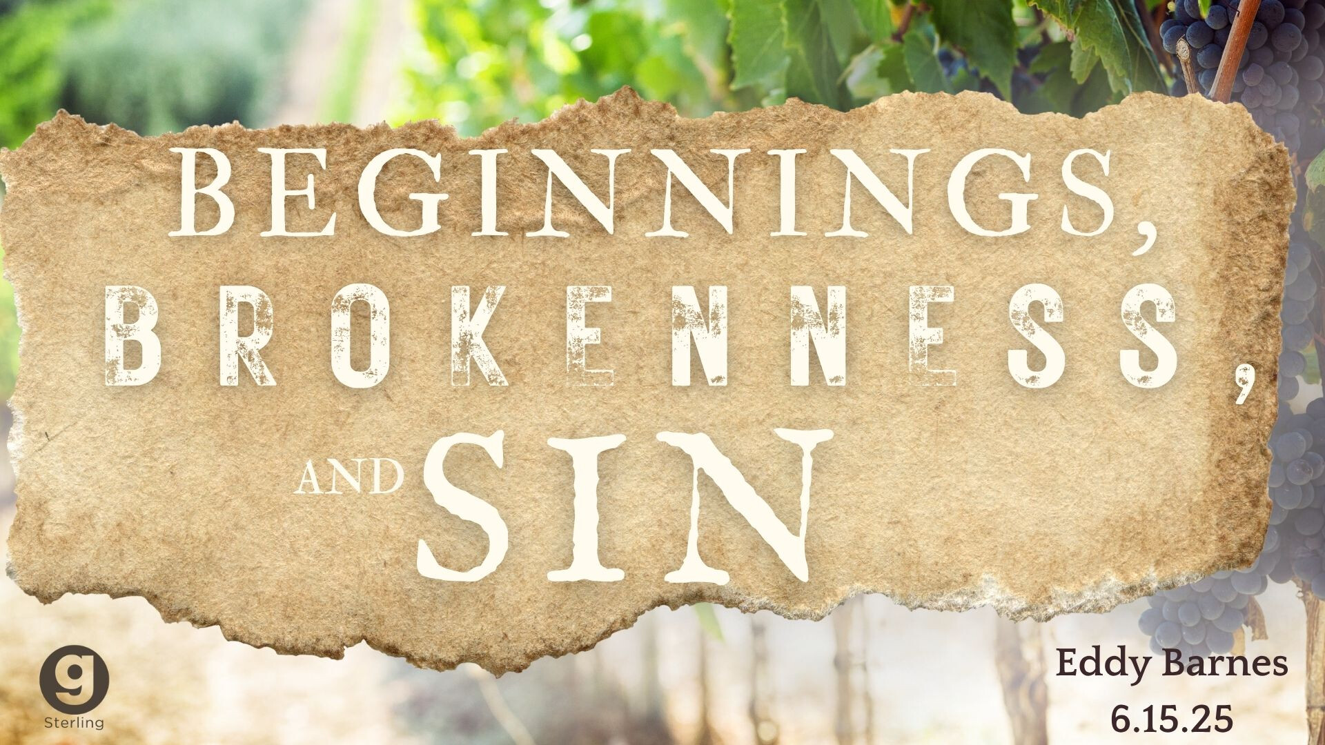Beginnings, Brokenness, and Sin episode artwork