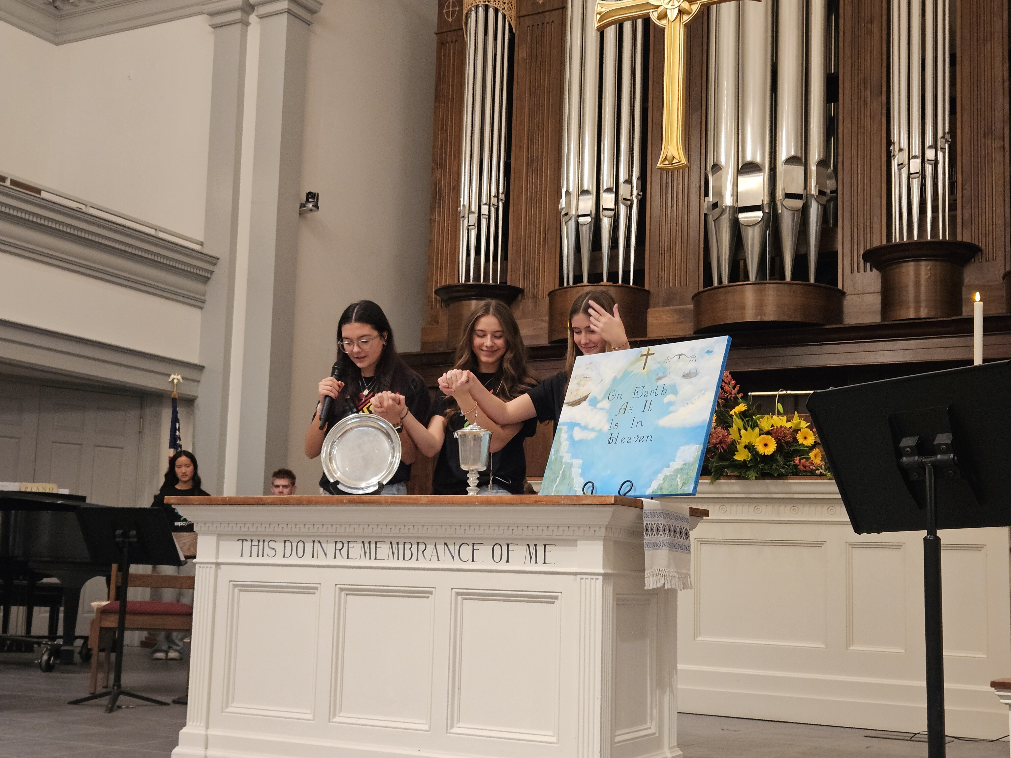 Youth leading worship