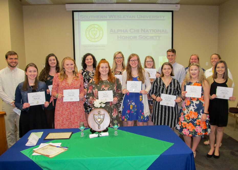 15 Students inducted into Alpha Chi