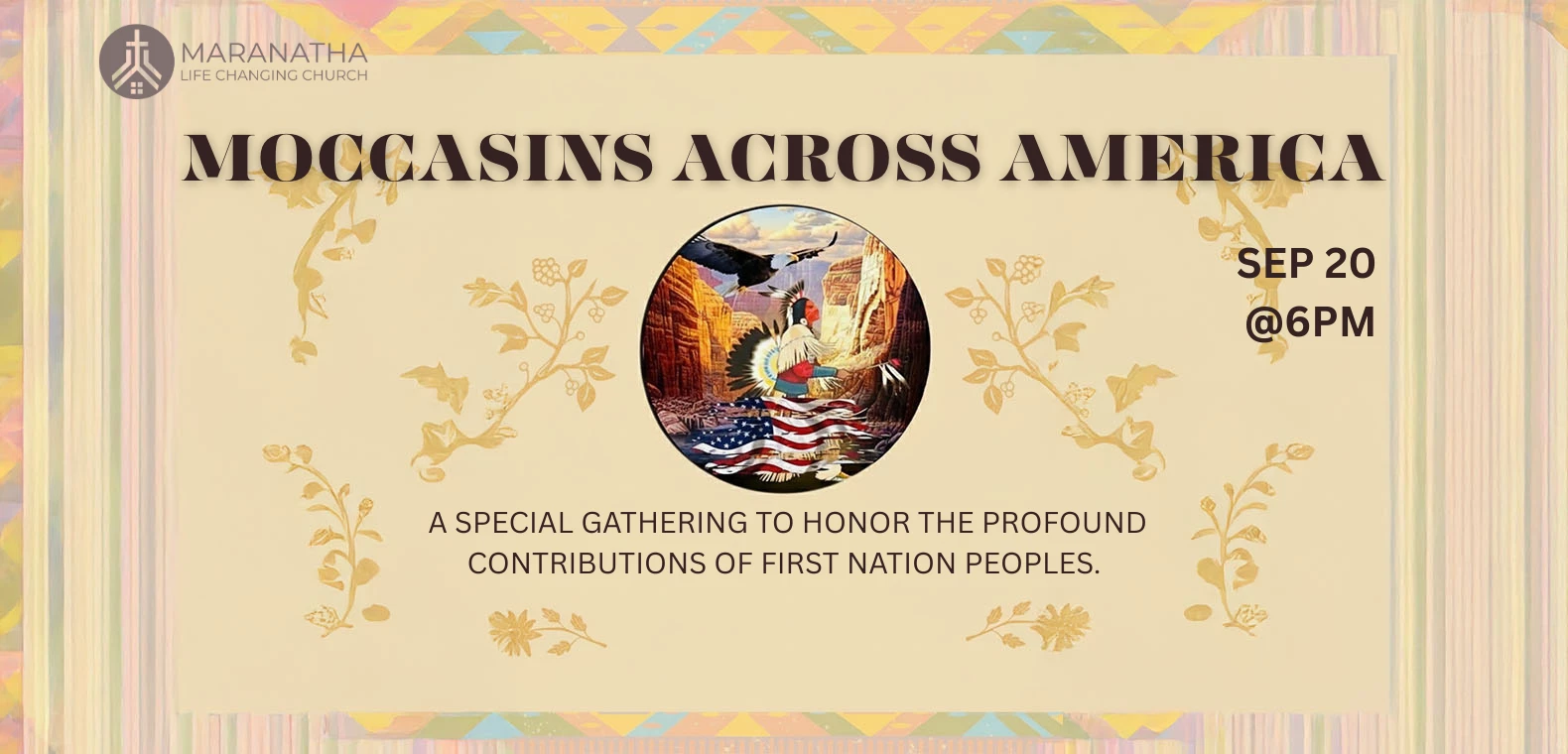 Moccasins Across America event banner