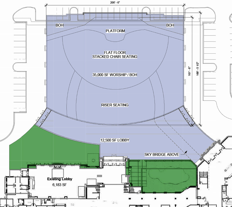 Conceptual Drawing of Potential New Worship Space