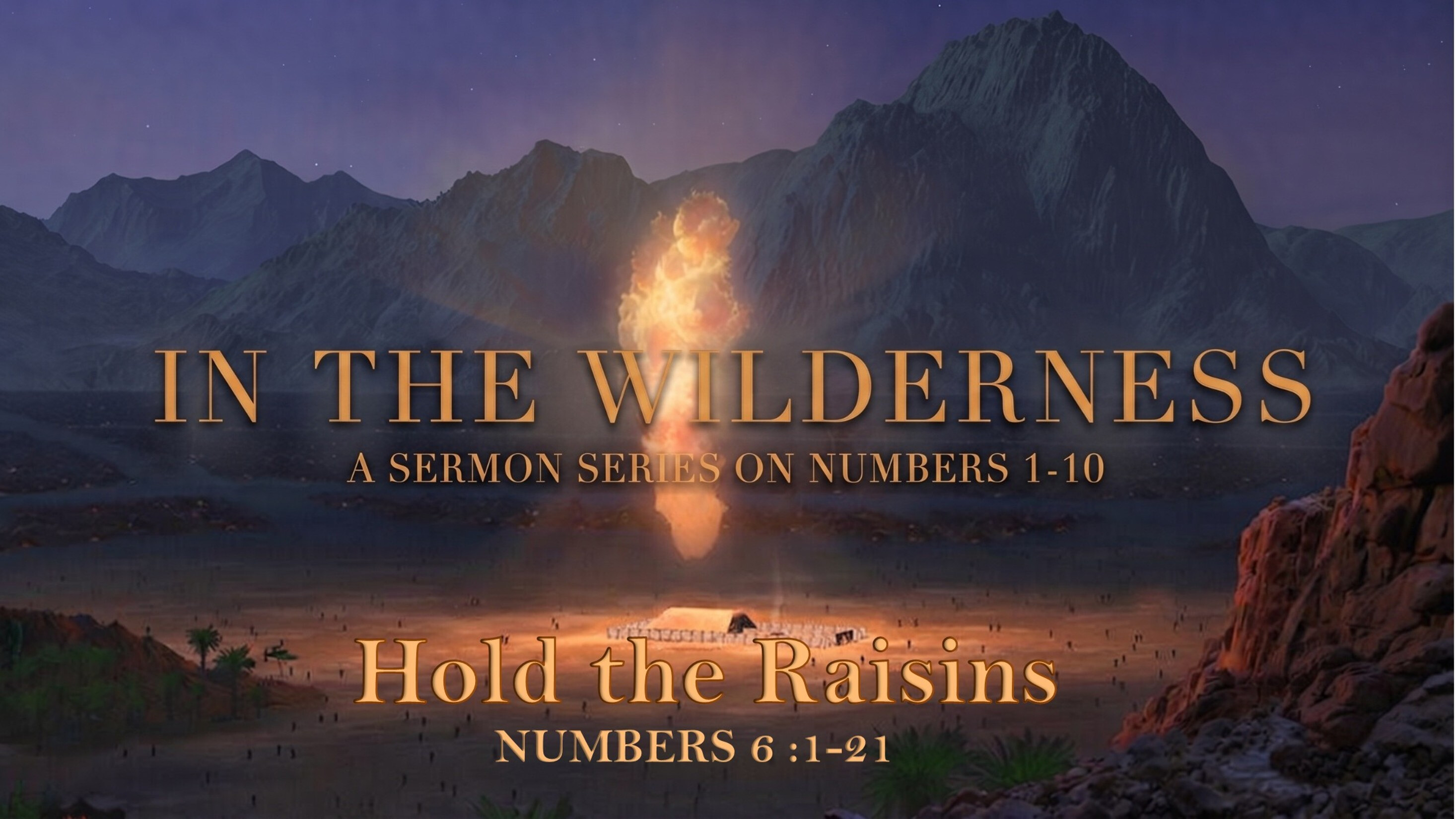 Bethel CRC - AM - 10-4-26 - In The Wilderness - Numbers 6:1-21 - Hold the Raisins
