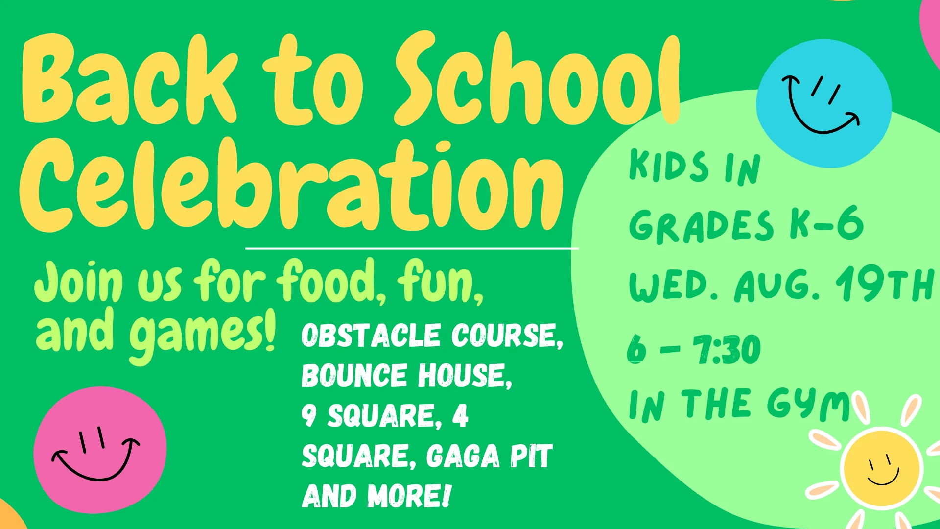 K-6 Back to School Kick-Off