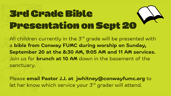 3rd Grade Bibles Distributed