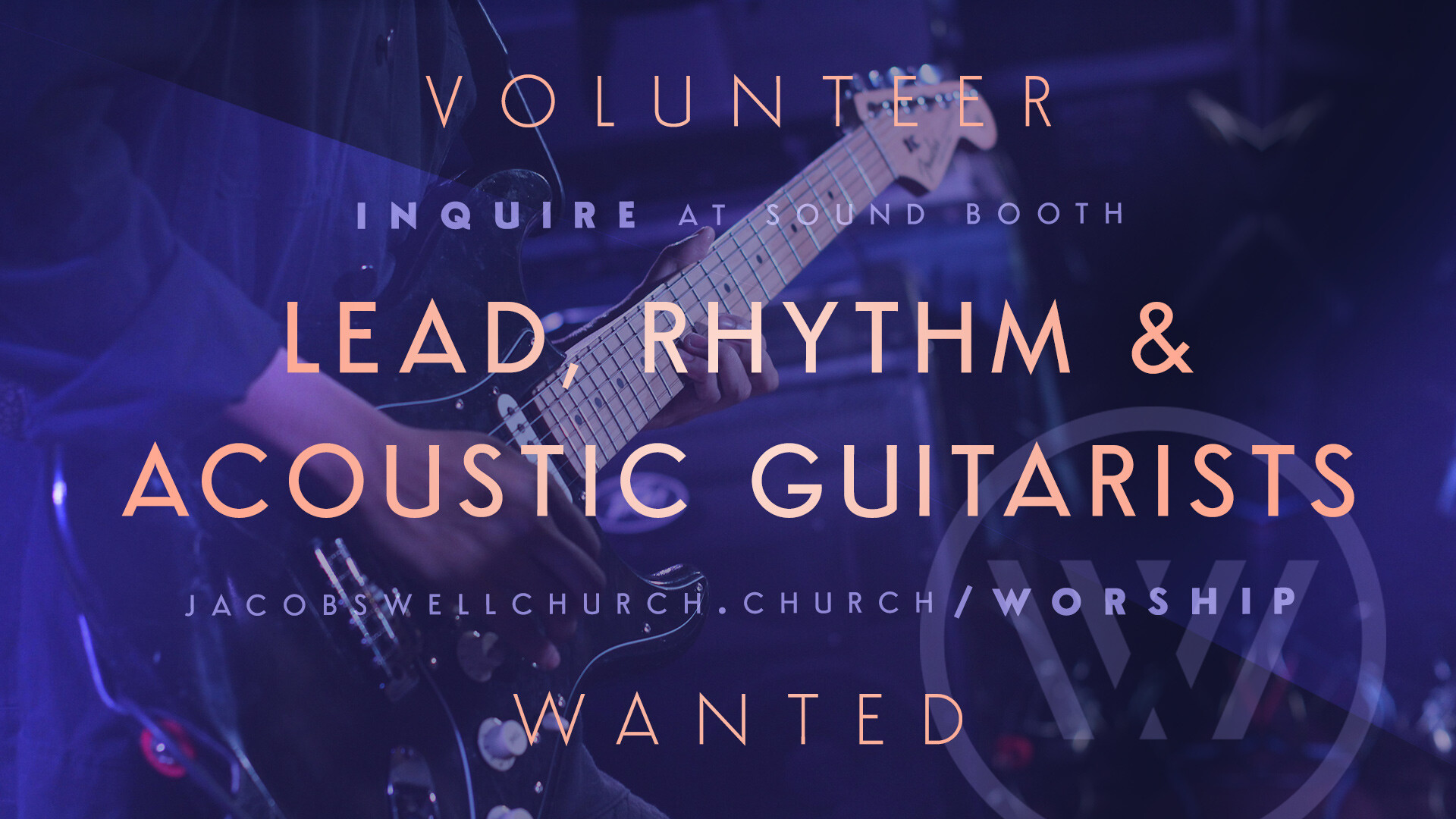 Worship Volunteers Needed