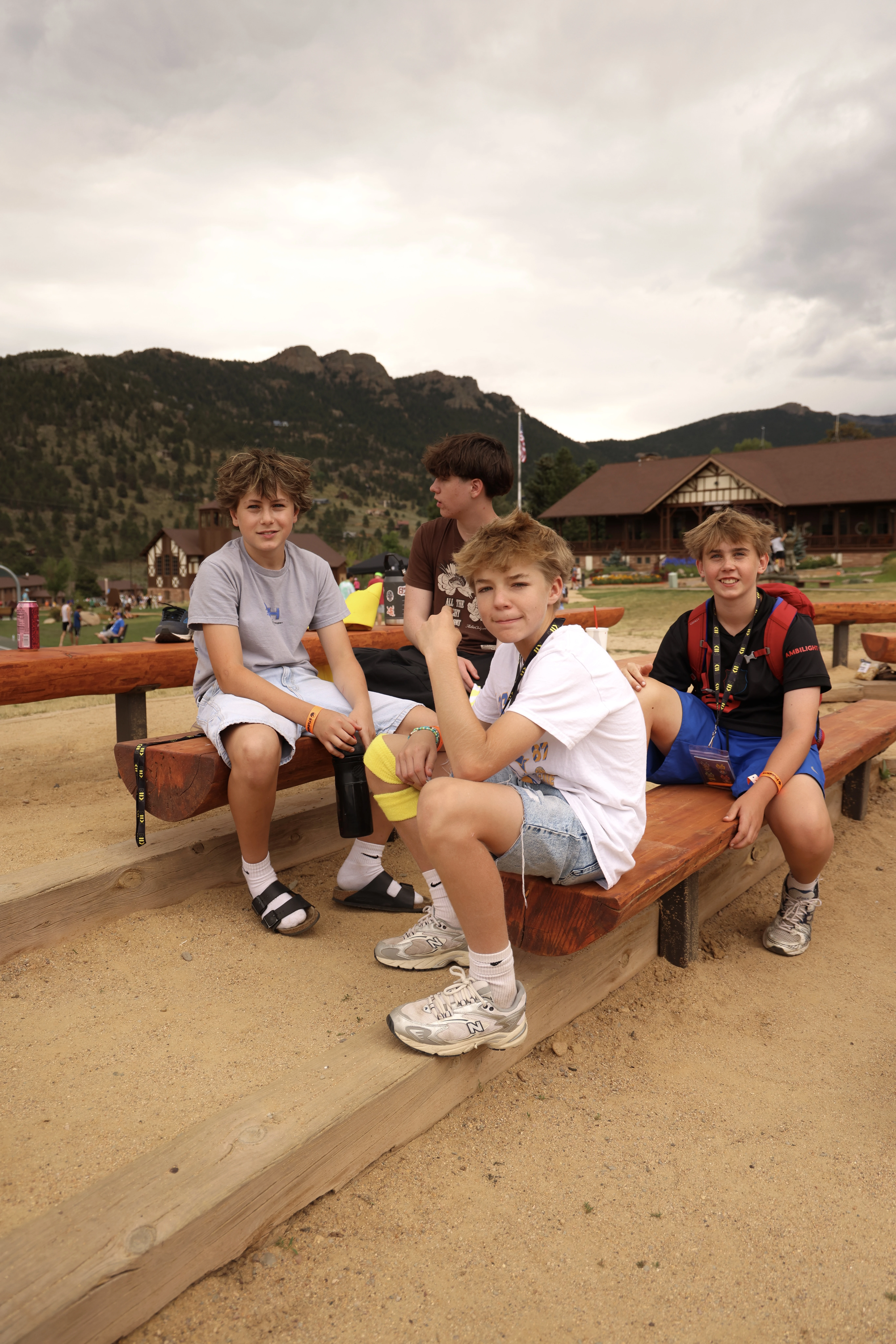 Middle school small group meeting together