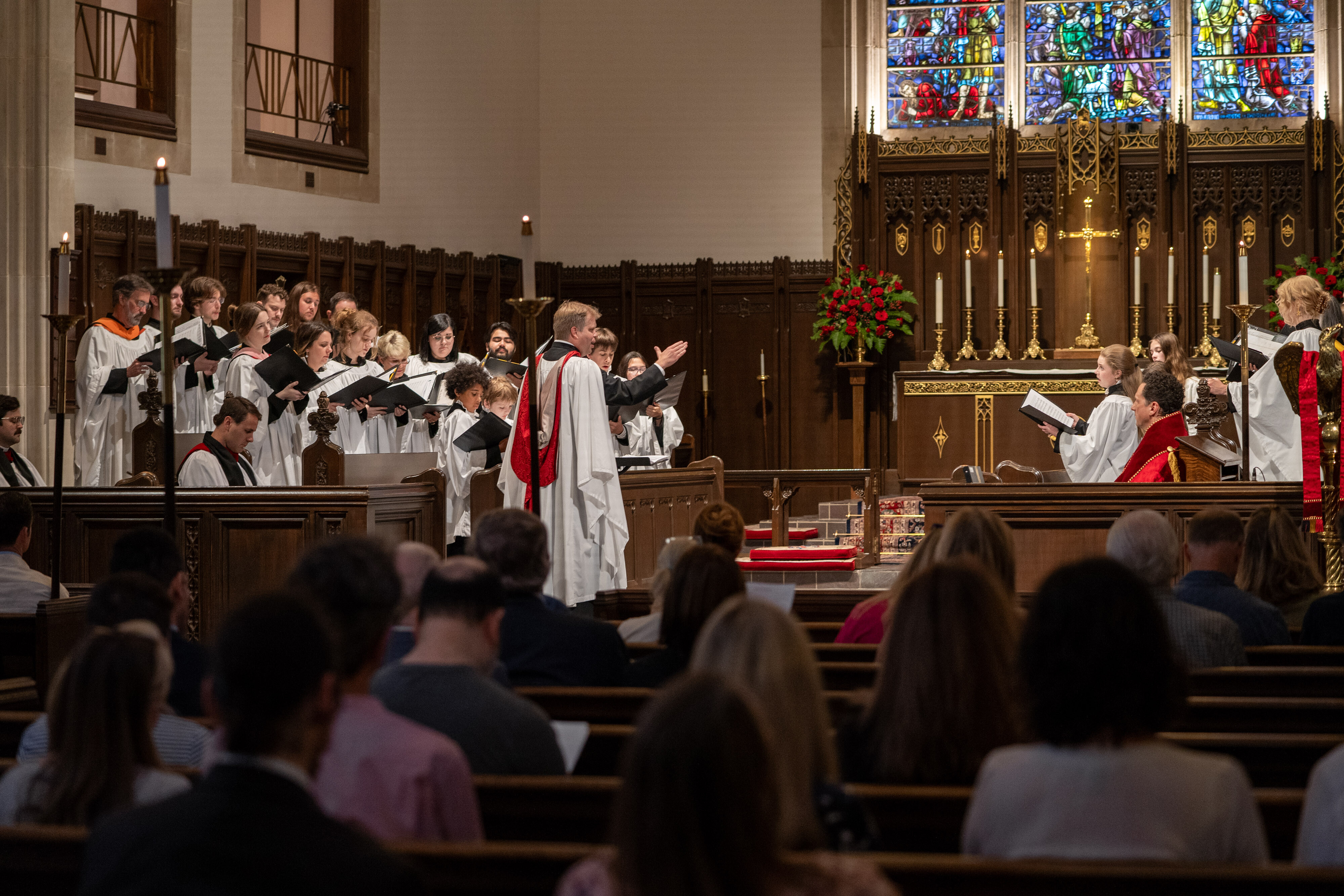 Kit leading choir