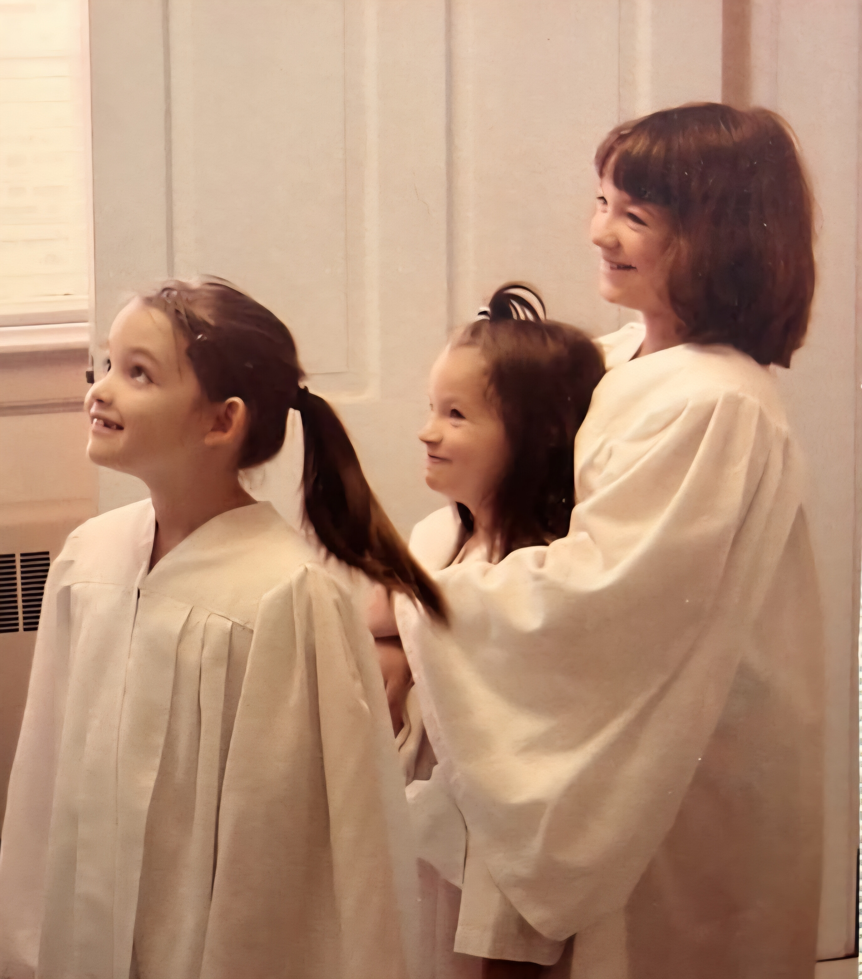 Girls in robes