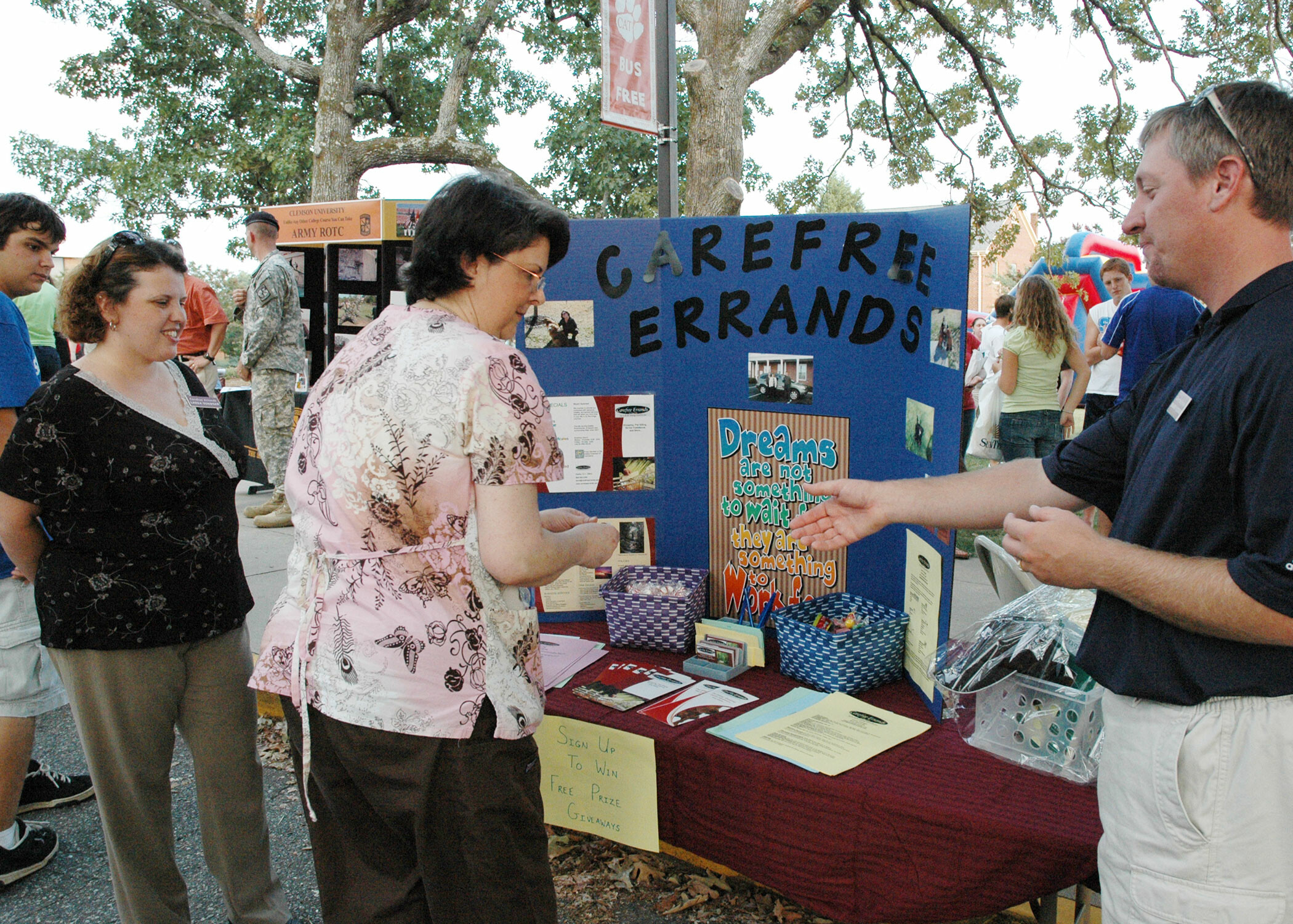 Southern Wesleyan street fair features more than 50 booths