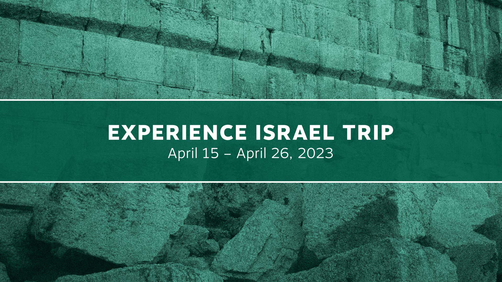 church sponsored trips to israel