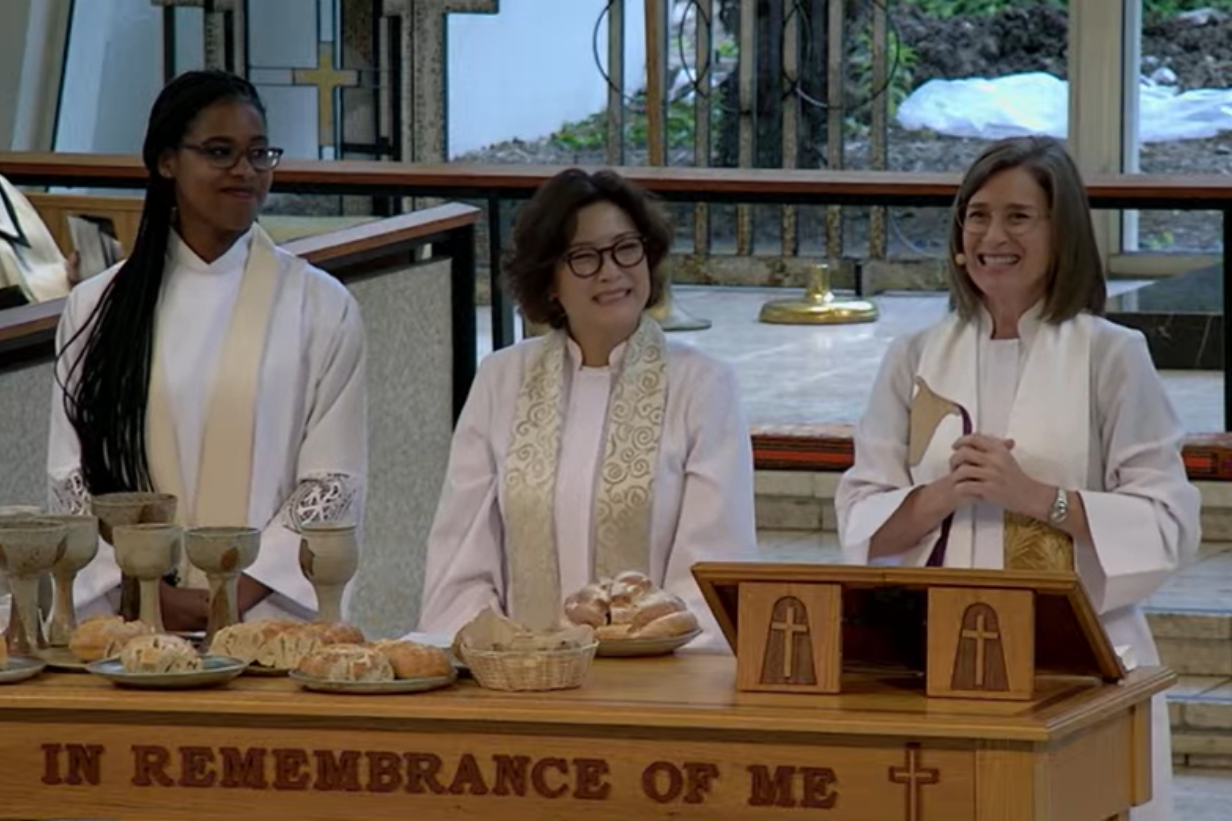 Rev. Brittany, Rev. Hannah, and Rev. Trudy of FUMCSD