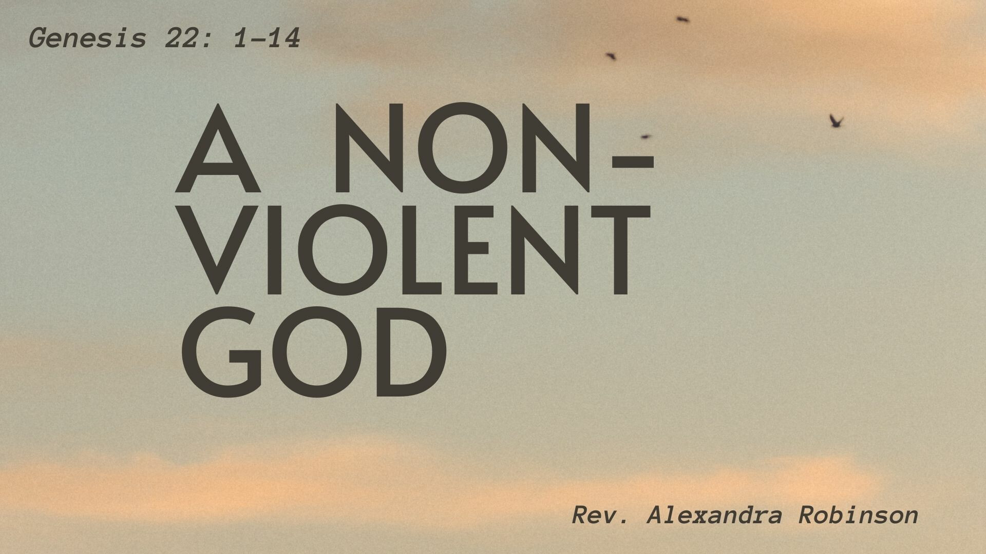 A Non-violent God