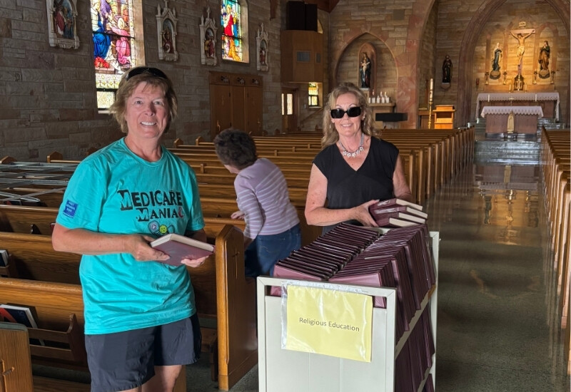 Helping move the church during HVAC project