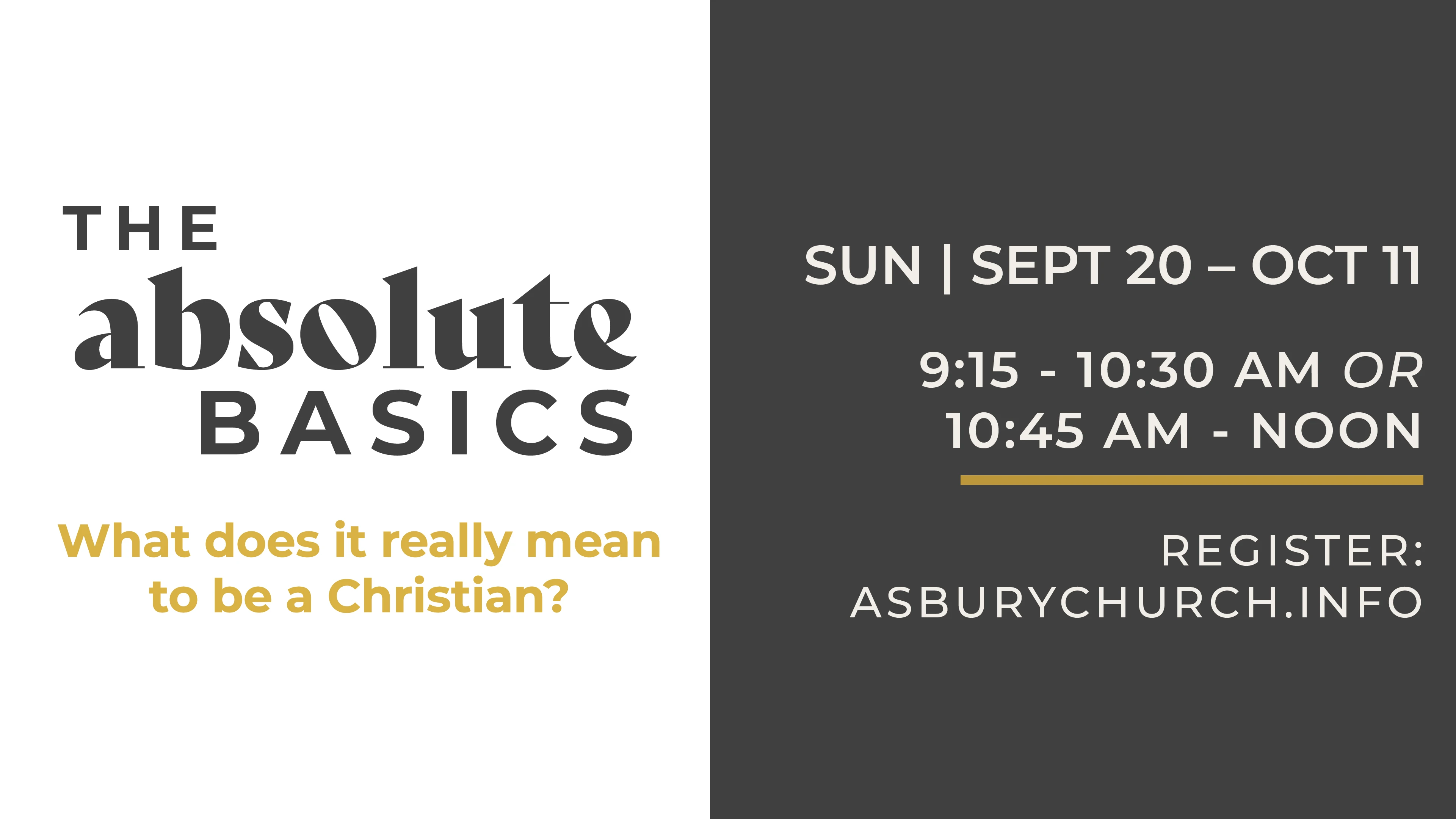 The Absolute Basics