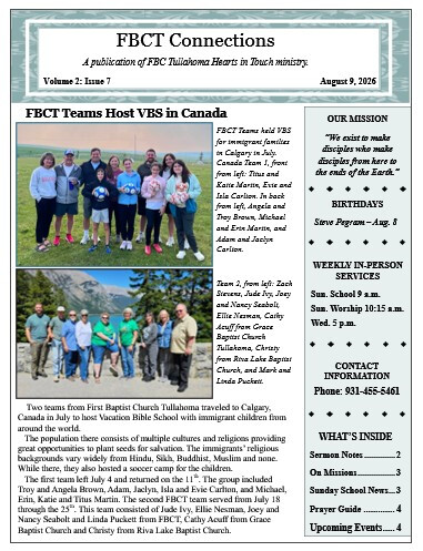Hearts in Touch Newsletter August 2026