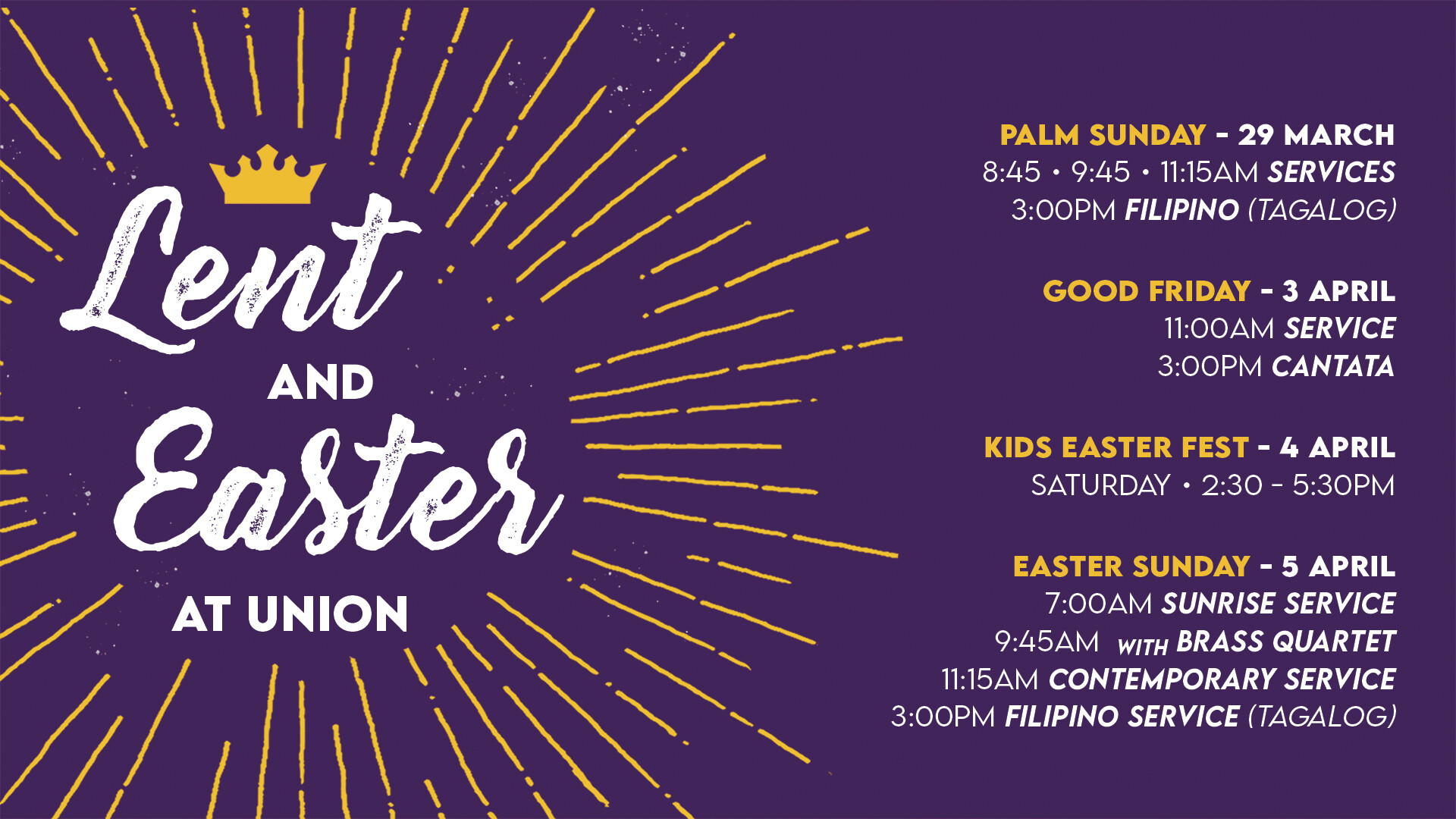 Lent and Easter