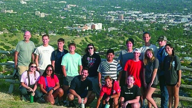 Utah mission team overlooking Salt Lake City