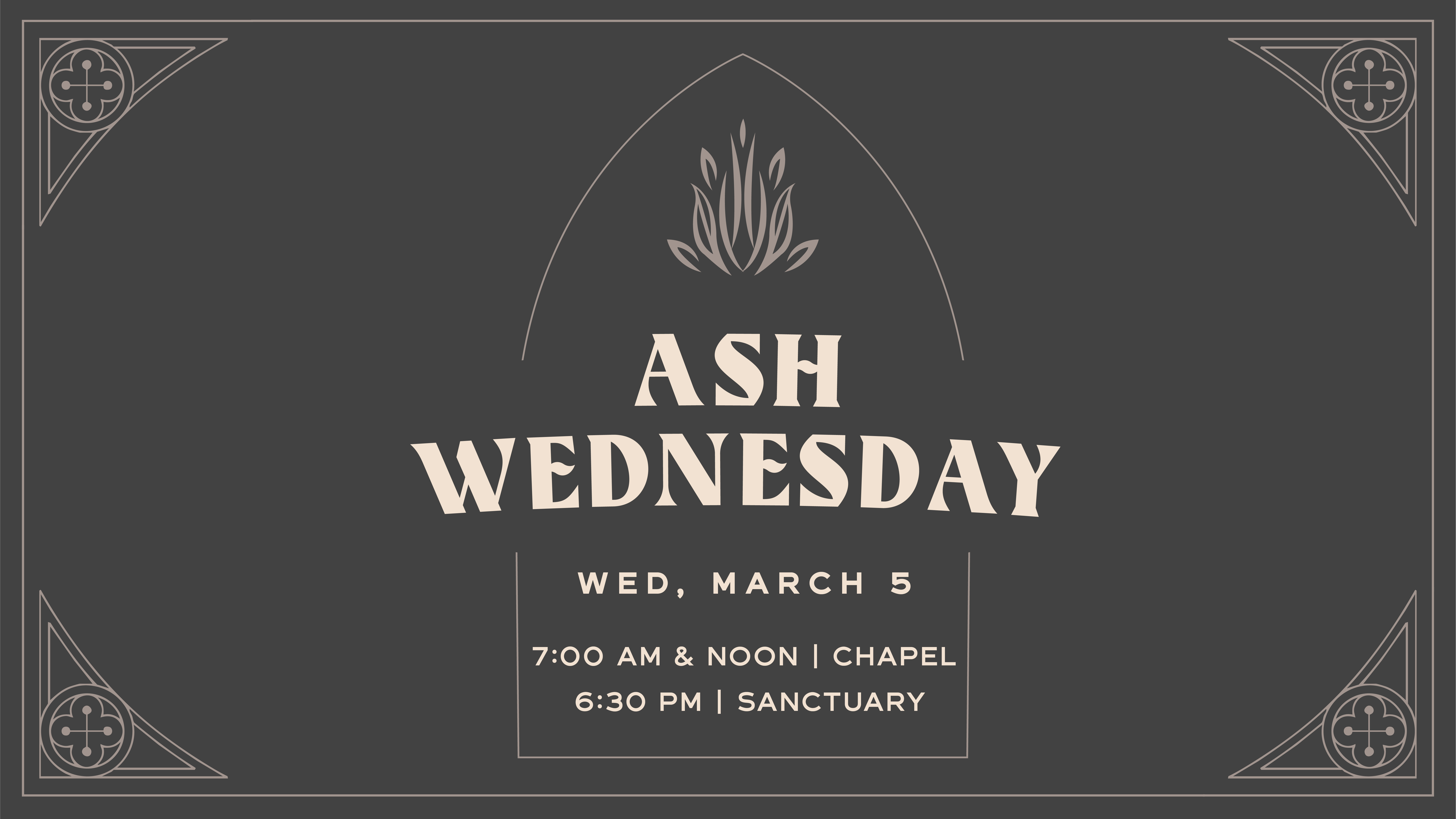 Ash Wednesday Services 