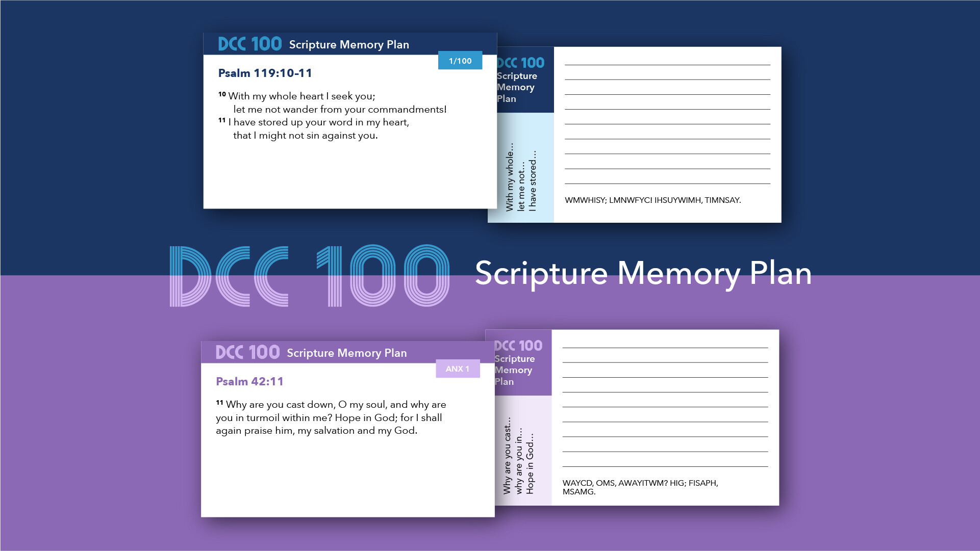 DCC 100 Scripture Memory Plan