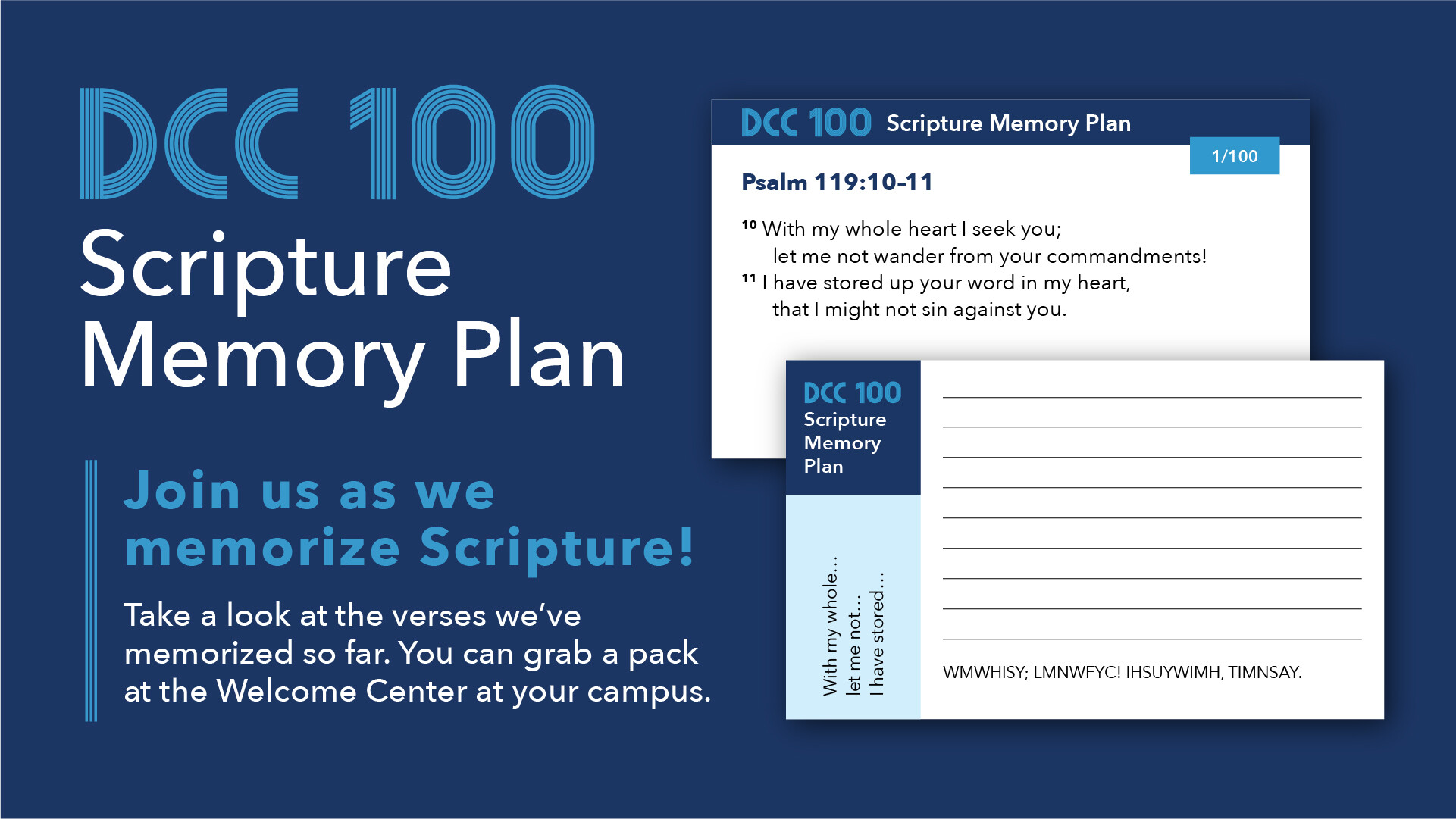 DCC 100 Scripture Memory Plan