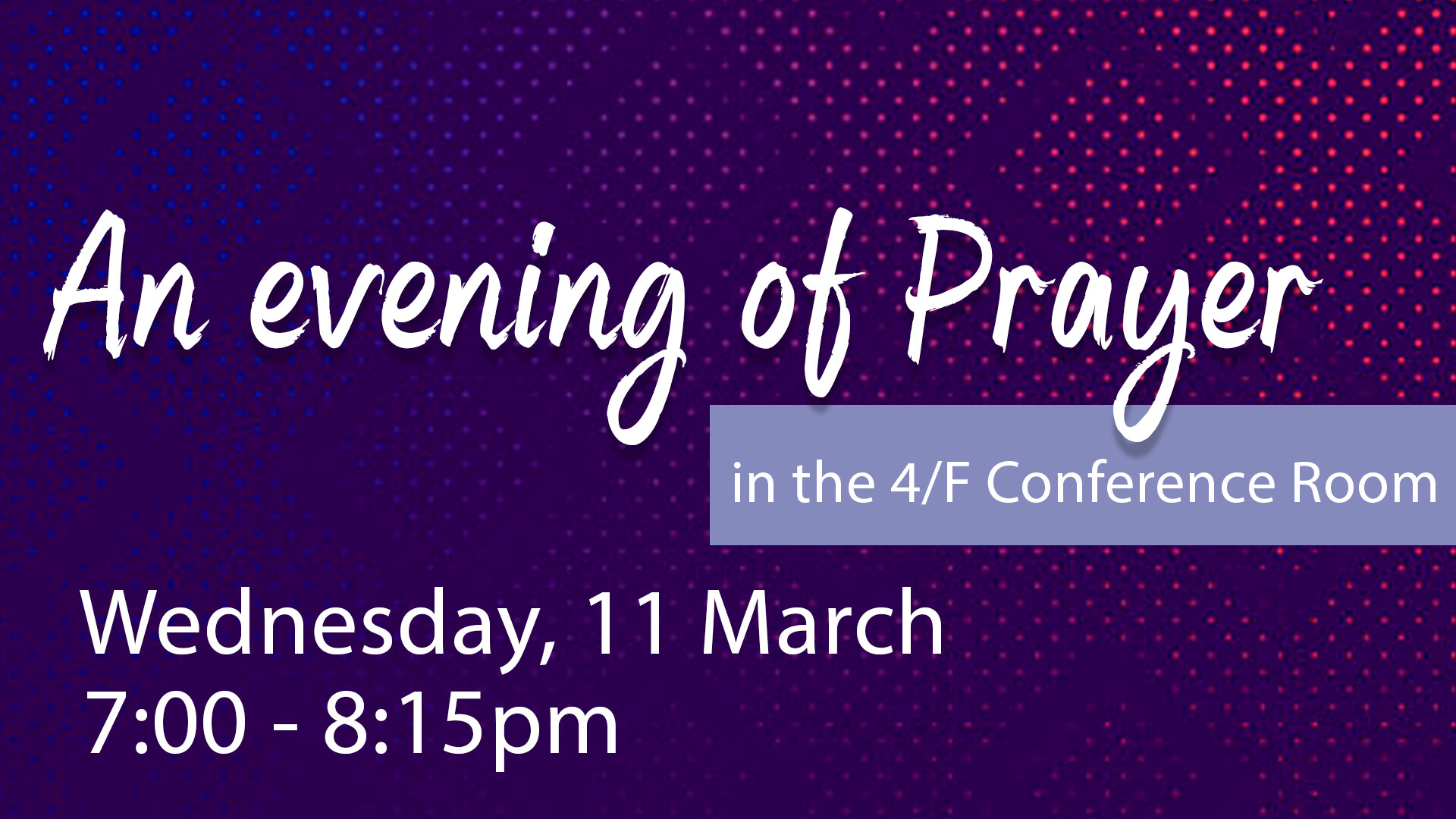 An Evening of Prayer