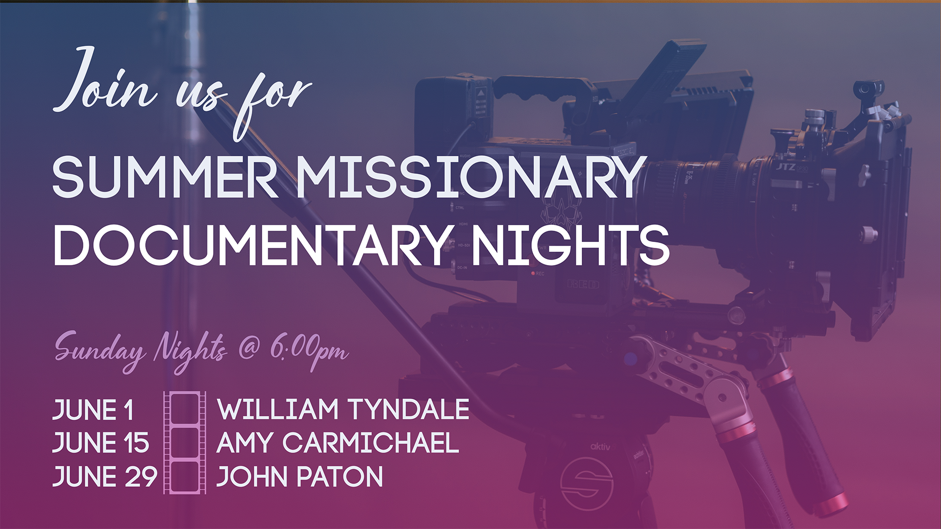 Summer Missionary Documentary Night: Amy Carmichael