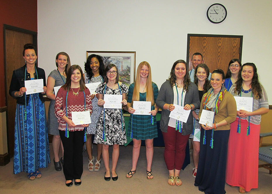 Alpha Chi members inducted 