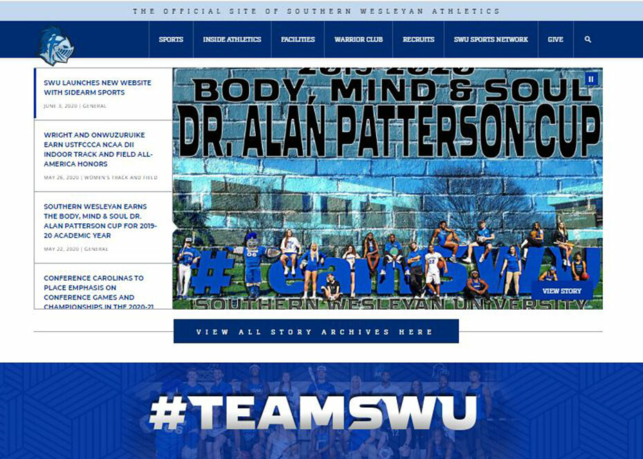 SWU Athletics launches new website