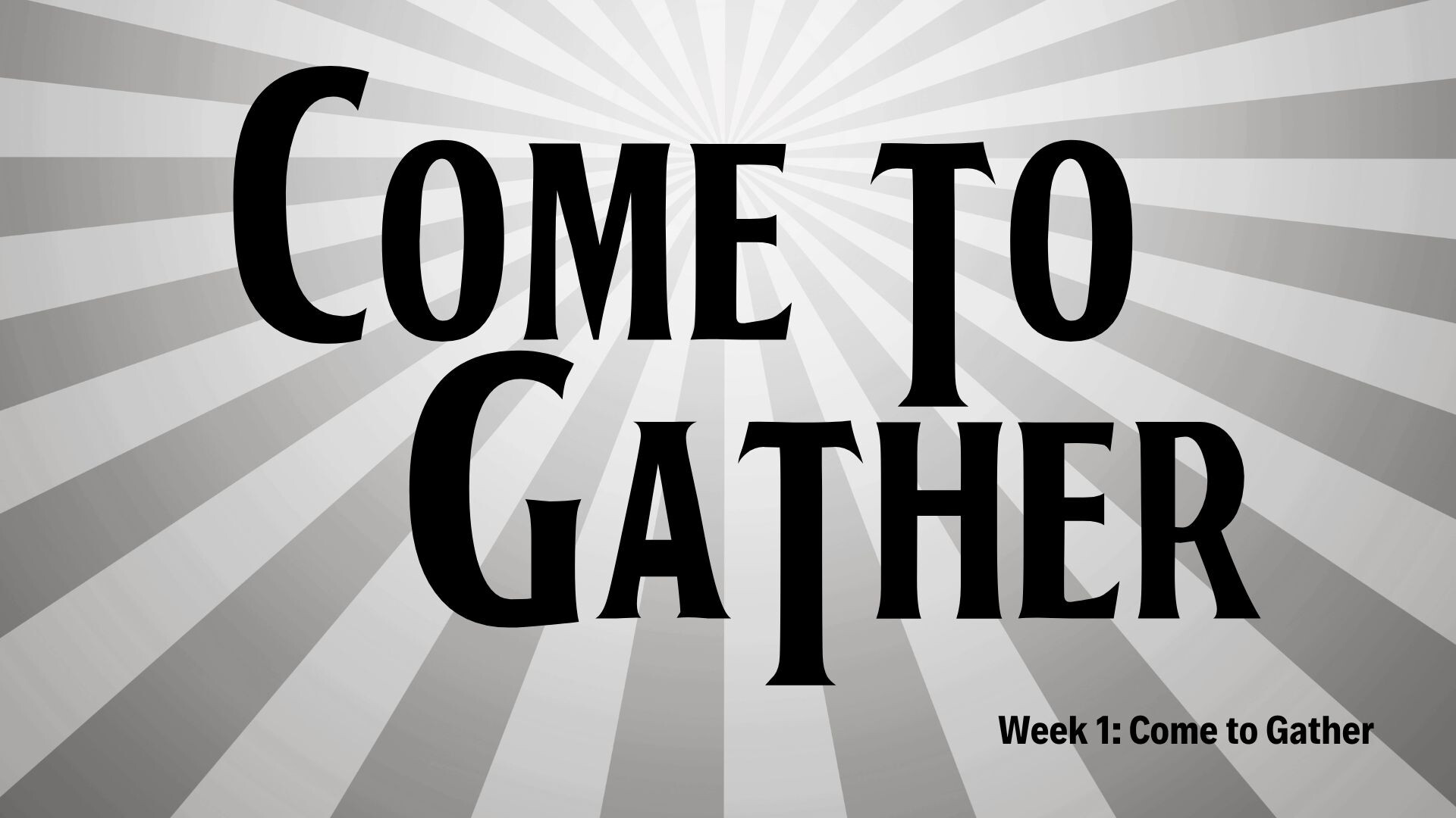 Come To Gather (Audio) episode artwork