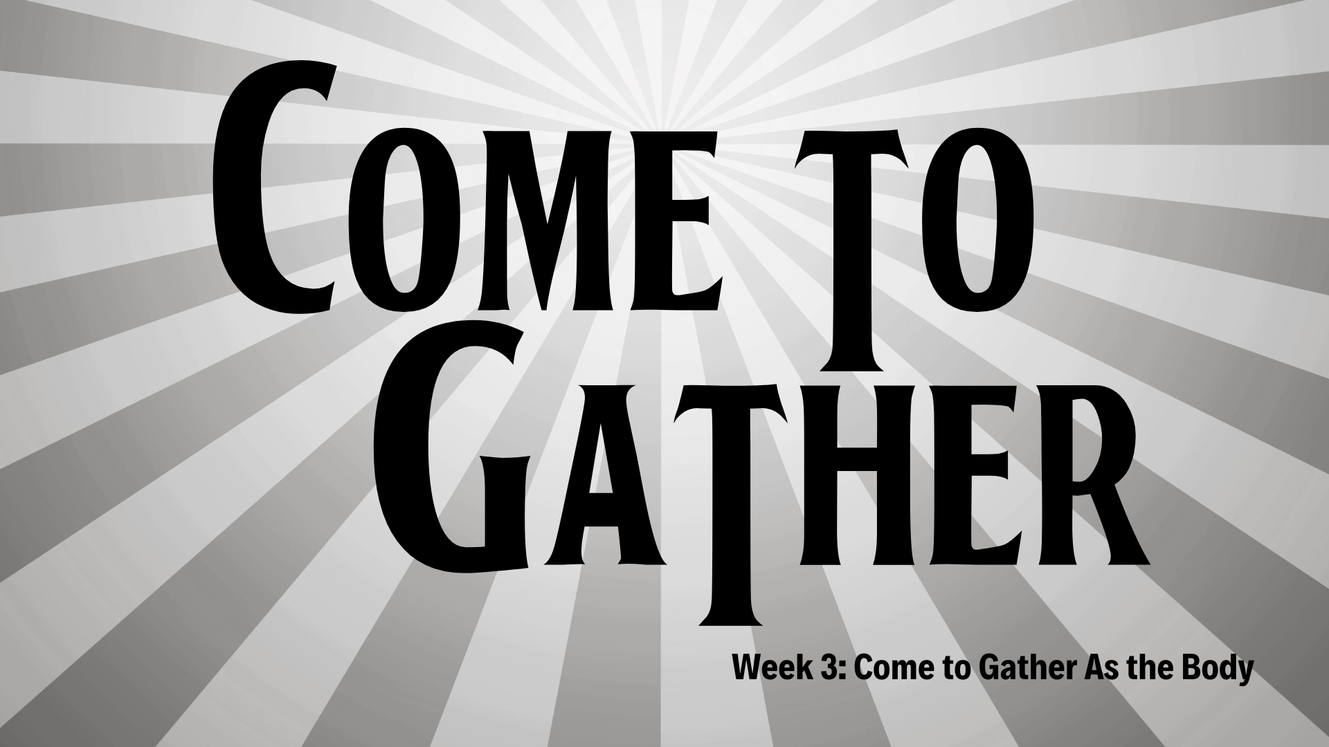 Come To Gather As the Body (Audio) episode artwork
