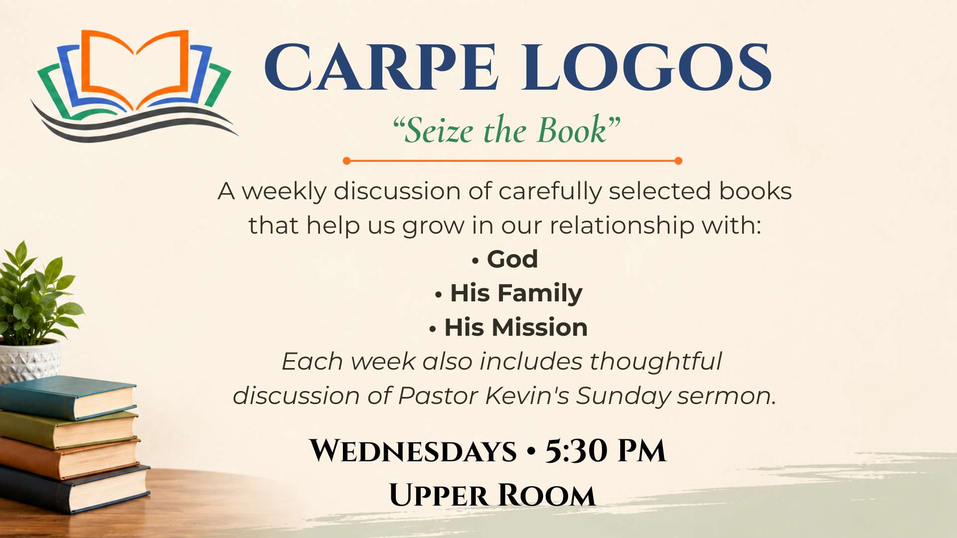 Carpe Logos Book Club for Adults