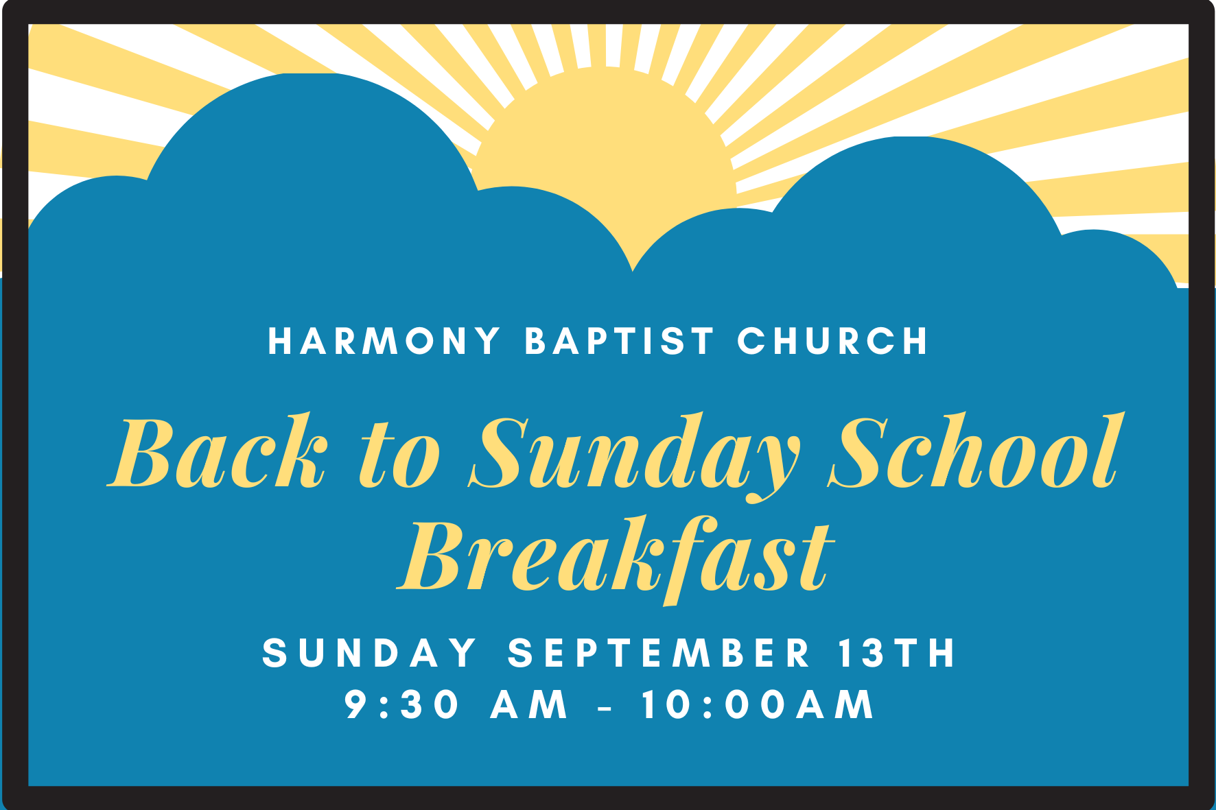 Back to Sunday School Breakfast