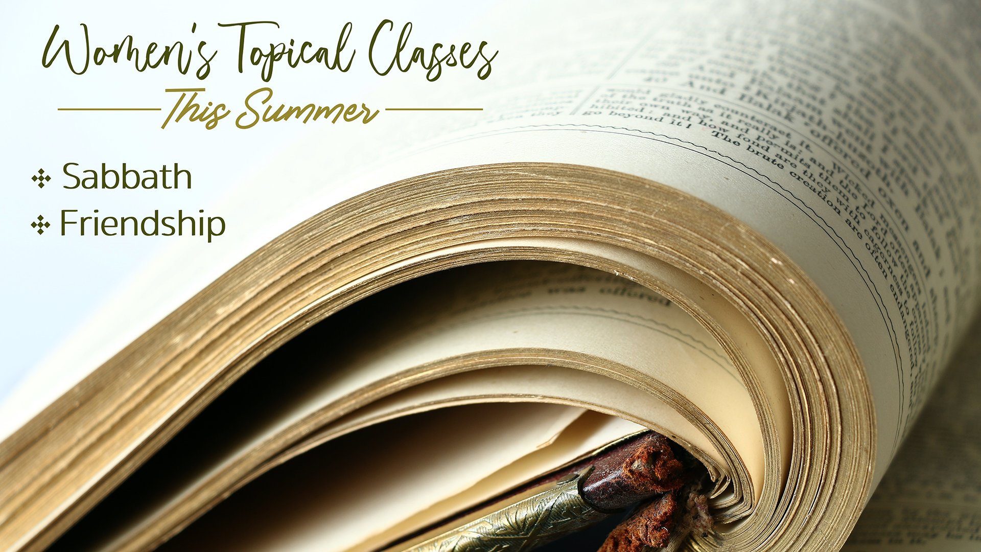 Women's Topical Classes