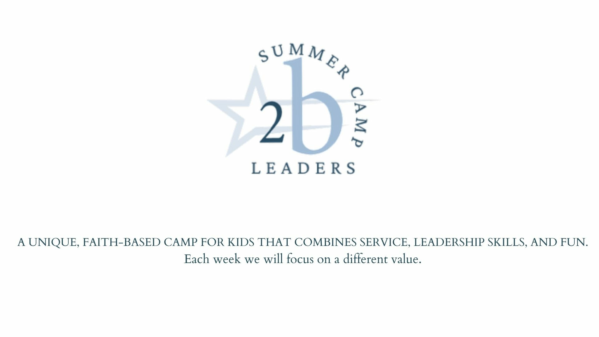 2b Leaders Summer Camp Logo