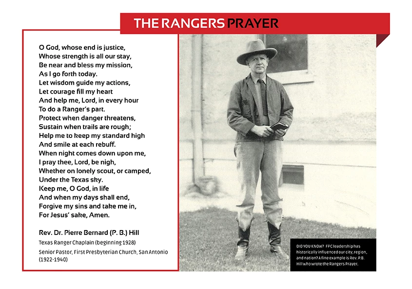 Texas Rangers Prayer by Rev. P. B. Hill