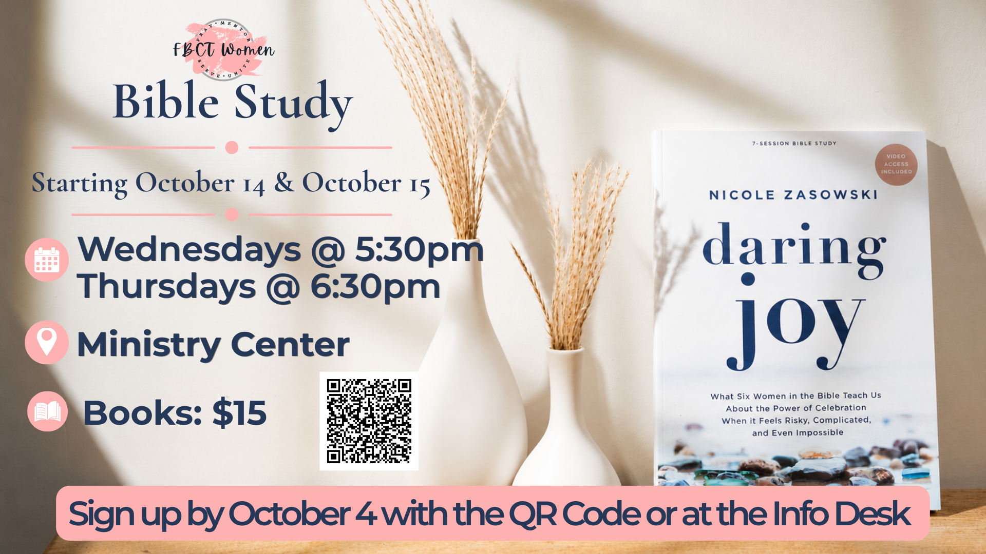 Women's Ministry "Daring Joy" Bible Study 